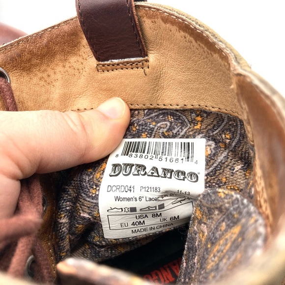 Durango World Traveler Vintage Combat Boots - Picture 13 of 15